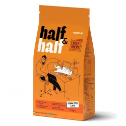 Сухий корм для стерилізованих котів з яловичиною Half&Half Sterilized 2 кг