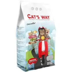 Білий бентонітовий наповнювач CAT'S WAY натуральний 10 л (без запаху)