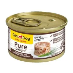 Вологий корм для собак з куркою та яловичиной GimDog LD Pure Delight 85 г