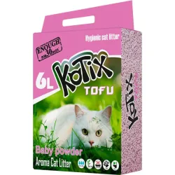 Наповнювач для котячого туалету Тофу з ароматом дитячої присипки KOTIX TOFU Baby Powder 6 л