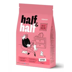 Сухий корм для кошенят з яловичиною Half&Half Kitten 8 кг