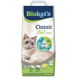 Бентонітовий наповнювач для котячого туалету Biokats Classic Fresh 3in1 10 л