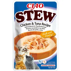 Вологий корм для котів з тушкованою куркою та тунцем Inaba CIAO Stew 40 г