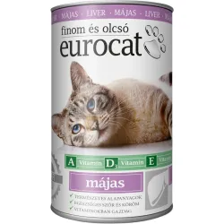Вологий корм для котів шматочки в желе з печінкою EuroCat Liver 415 г