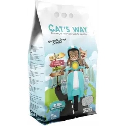 Білий бентонітовий наповнювач з ароматом марсельського мила CAT'S WAY 5 л
