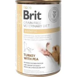 Вологий корм для собак із захворюванням печінки з індичкою Brit VetDiets Dog Нeratic 400 г