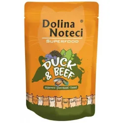 Беззерновий вологий корм для кішок з качкою та яловичиною Dolina Noteci Superfood 85 г