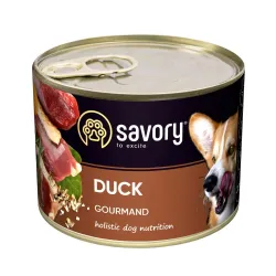 Вологий корм для дорослих собак усіх порід із качкою Savory 200 г