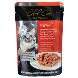 Вологий корм для котів з печінкою і кроликом в соусі Edel Cat 100 г