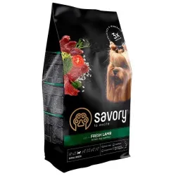 Сухий корм для собак малих порід зі свіжим м'ясом ягняти Savory 1 кг