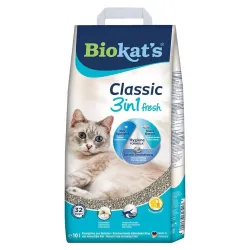 Бентонітовий наповнювач для котячого туалету Biokats Classic Fresh 3in1 Cotton Blossom 10 кг