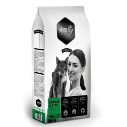 Сухий корм для котів з куркою і рисом Amity PREMIUM CATS CHICKEN & RICE 600 г