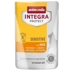 Вологий корм для котів з харчовою непереносимістю Integra Protect Sensitive with Turkey 85 г індичка та рис