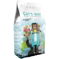 Білий бентонітовий наповнювач з ароматом марсельського мила CAT'S WAY 10 л