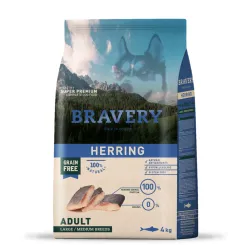 Беззерновий корм для собак середніх і великих порід з сельдю Bravery Dag Herring Adult Large/Medium 4 кг
