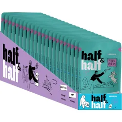 Блок вологого корму для собак (шматочки качки в соусі) Half&Half for Adult Dogs 22*100 г