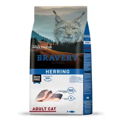 Беззерновий корм для котів схильних до алергії з оселедцем BRAVERY Herring Adult Cat 2 кг