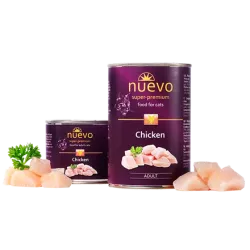 Блок консервованого корму для котів з куркою Nuevo Adult 6*200 г