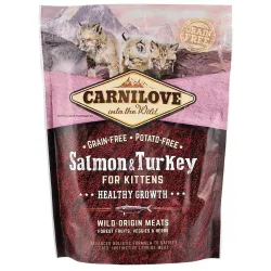 Беззерновий корм для кошенят з лососем та індичкою Carnilove Cat Salmon & Turkey Kitten 400 г