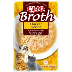 Вологий корм для котів з тушкованою куркою в бульйоні Inaba CIAO Broth 40 г