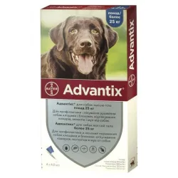 Краплі від бліх та кліщів для собак вагою 25-40 кг Bayer Advantix (Адвантікс) 4 шт/уп