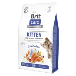 Гіпоалергенний корм для кошенят з лососем Brit Care Cat GF Kitten 2 кг