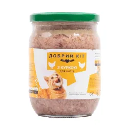 Блок консервованого корму для котів з куркою 
