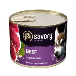 Вологий корм для дорослих всіх порід собак з яловичиною Savory 200 г