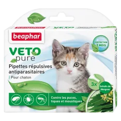 БІО Каплі від бліх і кліщів для кошенят Beaphar Veto pure 3 шт/уп