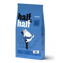 Сухий корм для дорослих собак великих порід з яловичиною Half&Half Large Breed 12 кг