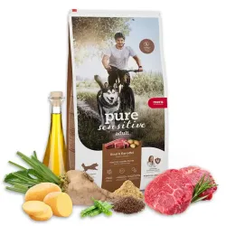 Беззерновий корм для собак з яловичиною і картоплею Mera Pure Sensitive Adult fresh Rind&Kartoffel 12,5 кг