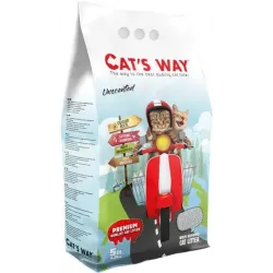 Білий бентонітовий наповнювач CAT'S WAY натуральний 5 л (без запаху)