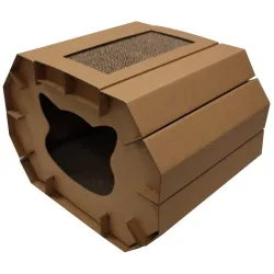 Дряпка будиночок з гофрокартону 50*38*35 см Croci Cat House