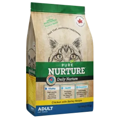 Повноцінний сухий корм для дорослих котів з куркою та ячменем Pure Nurture Daily Nurture 8 кг
