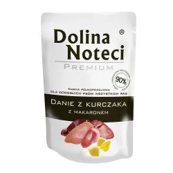 Блок вологого корму для собак дрібних порід з куркою та макаронами Dolina Noteci Premium 10*100 г