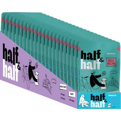 Блок вологого корму для собак (шматочки яловичини в соусі) Half&Half for Adult Dogs 22*100 г