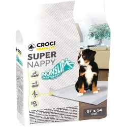 Одноразові пелюшки для собак 57*54 см Croci Super Nappy Nonslip антиковзкі 10 шт/уп