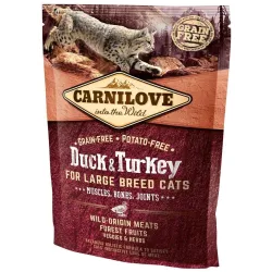 Беззерновий корм для кішок великих порід з качкою та індичкою Carnilove Cat Duck & Turkey Large Breed 400 г