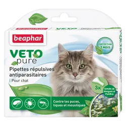 БІО Краплі від бліх та кліщів для котів Beaphar Veto pure 3 шт/уп
