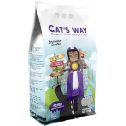 Білий бентонітовий наповнювач з ароматом лаванди CAT'S WAY 5 л
