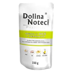 Блок вологого корму для собак з м'ясом гуски та картоплею Dolina Noteci Premium 10*150 г