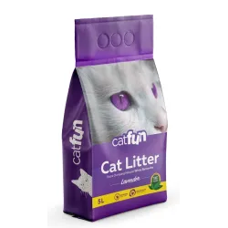 Наповнювач бентонітовий для котячих туалетів з ароматом лаванди Catfun 5 л