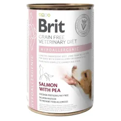 Гіпоалергенний корм для собак з харчовою алергією з лососем Brit VetDiets Hypoallergenic 400 г