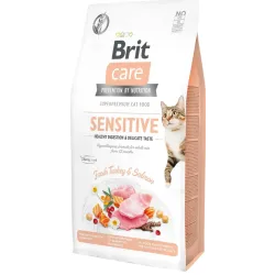 Сухий корм для вибагливих котів з індичкою Brit Care Cat GF Sensitive HDigestion & Delicate Taste 7 кг