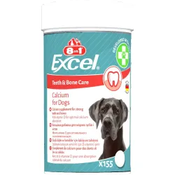 Вітаміни для собак кальцій для зубів та кісток 8in1 Excel «Calcium» 155 шт/уп