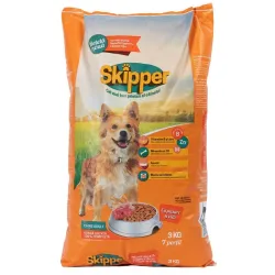 Сухий корм для собак усіх порід з куркою та яловичиною Skipper 3 кг