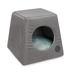 Будиночок-лежак для тварин 36*36*34 см Pet Fashion «Tutti» сірий