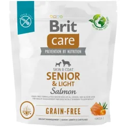 Беззерновий корм для літніх собак від 7-ми років із лососем Brit Care Dog Grain-free Senior & Light 1 кг