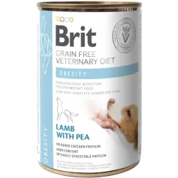 Вологий корм для собак при ожирінні та надмірній вазі з ягням Brit VetDiets Dog Obesity 400 г