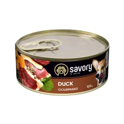 Вологий корм для дорослих собак усіх порід із качкою Savory 100 г